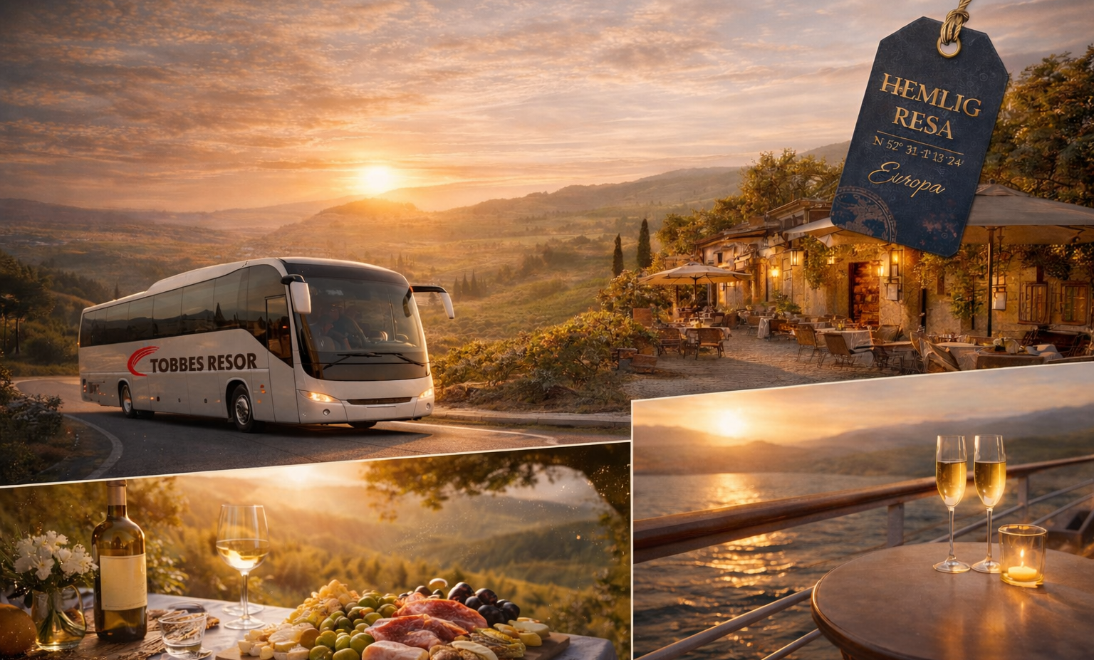 Hemlig resa Europa 6 dagar med buss